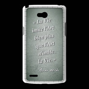 Coque LG L80 Vie art Vert Citation Oscar Wilde