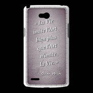 Coque LG L80 Vie art Violet Citation Oscar Wilde
