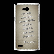 Coque LG L80 Vraie valeur sepia Citation Oscar Wilde