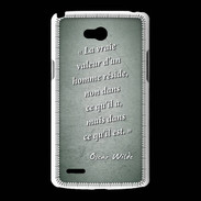 Coque LG L80 Vraie valeur Vert Citation Oscar Wilde
