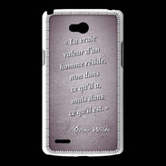 Coque LG L80 Vraie valeur Violet Citation Oscar Wilde