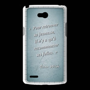 Coque LG L80 Jeuness folie Turquoise Citation Oscar Wilde