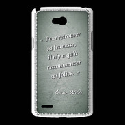 Coque LG L80 Jeuness folie Vert Citation Oscar Wilde