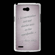 Coque LG L80 La conversation Rose Citation Oscar Wilde