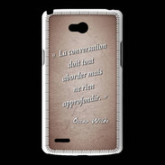 Coque LG L80 La conversation Rouge Citation Oscar Wilde