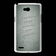 Coque LG L80 La conversation Vert Citation Oscar Wilde