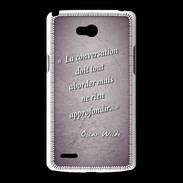 Coque LG L80 La conversation Violet Citation Oscar Wilde