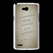 Coque LG L80 La conversation Sepia Citation Oscar Wilde