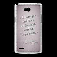 Coque LG L80 La musique Rose Citation Oscar Wilde