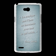 Coque LG L80 La musique Turquoise Citation Oscar Wilde