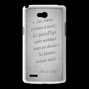 Coque LG L80 Les vieux Gris Citation Oscar Wilde