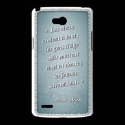 Coque LG L80 Les vieux Turquoise Citation Oscar Wilde