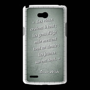 Coque LG L80 Les vieux Vert Citation Oscar Wilde