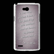 Coque LG L80 Les vieux Violet Citation Oscar Wilde