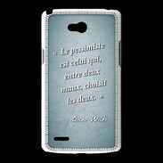 Coque LG L80 Pessimiste Turquoise Citation Oscar Wilde