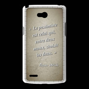 Coque LG L80 Pessimiste Sepia Citation Oscar Wilde