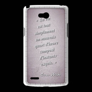 Coque LG L80 Quart d'heure Rose Citation Oscar Wilde