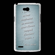 Coque LG L80 Quart d'heure Turquoise Citation Oscar Wilde