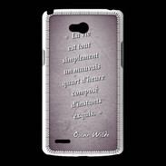 Coque LG L80 Quart d'heure Violet Citation Oscar Wilde