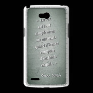 Coque LG L80 Quart d'heure vert Citation Oscar Wilde