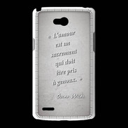 Coque LG L80 Sacrement amour Gris Citation Oscar Wilde