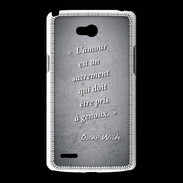 Coque LG L80 Sacrement amour Noir Citation Oscar Wilde