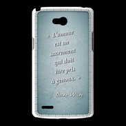 Coque LG L80 Sacrement amour Turquoise Citation Oscar Wilde