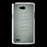 Coque LG L80 Sacrement amour Vert Citation Oscar Wilde
