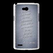 Coque LG L80 Sagesse rêves Bleu Citation Oscar Wilde