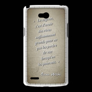 Coque LG L80 Sagesse rêves Sepia Citation Oscar Wilde