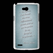 Coque LG L80 Sagesse rêves Turquoise Citation Oscar Wilde