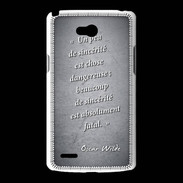 Coque LG L80 Sincérité fatale Noir Citation Oscar Wilde