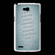 Coque LG L80 Sincérité fatale Turquoise Citation Oscar Wilde