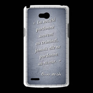 Coque LG L80 Société rêveur Bleu Citation Oscar Wilde