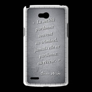 Coque LG L80 Société rêveur Noir Citation Oscar Wilde