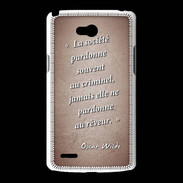 Coque LG L80 Société rêveur Rouge Citation Oscar Wilde