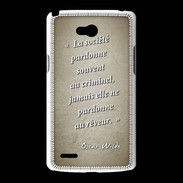 Coque LG L80 Société rêveur Sepia Citation Oscar Wilde