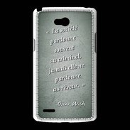 Coque LG L80 Société rêveur Vert Citation Oscar Wilde