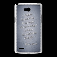 Coque LG L80 Spectateur Bleu Citation Oscar Wilde