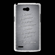 Coque LG L80 Spectateur Noir Citation Oscar Wilde