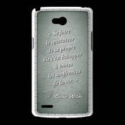 Coque LG L80 Spectateur Vert Citation Oscar Wilde