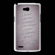 Coque LG L80 Spectateur Violet Citation Oscar Wilde