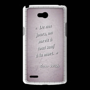 Coque LG L80 Survie mort Rose Citation Oscar Wilde