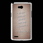 Coque LG L80 Survie mort Rouge Citation Oscar Wilde