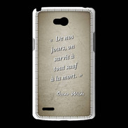 Coque LG L80 Survie mort Sepia Citation Oscar Wilde