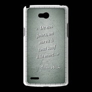 Coque LG L80 Survie mort Vert Citation Oscar Wilde