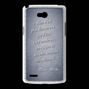 Coque LG L80 Trop moderne Bleu Citation Oscar Wilde