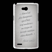 Coque LG L80 Trop moderne Gris Citation Oscar Wilde