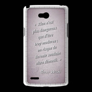 Coque LG L80 Trop moderne Rose Citation Oscar Wilde