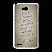 Coque LG L80 Trop moderne Sepia Citation Oscar Wilde